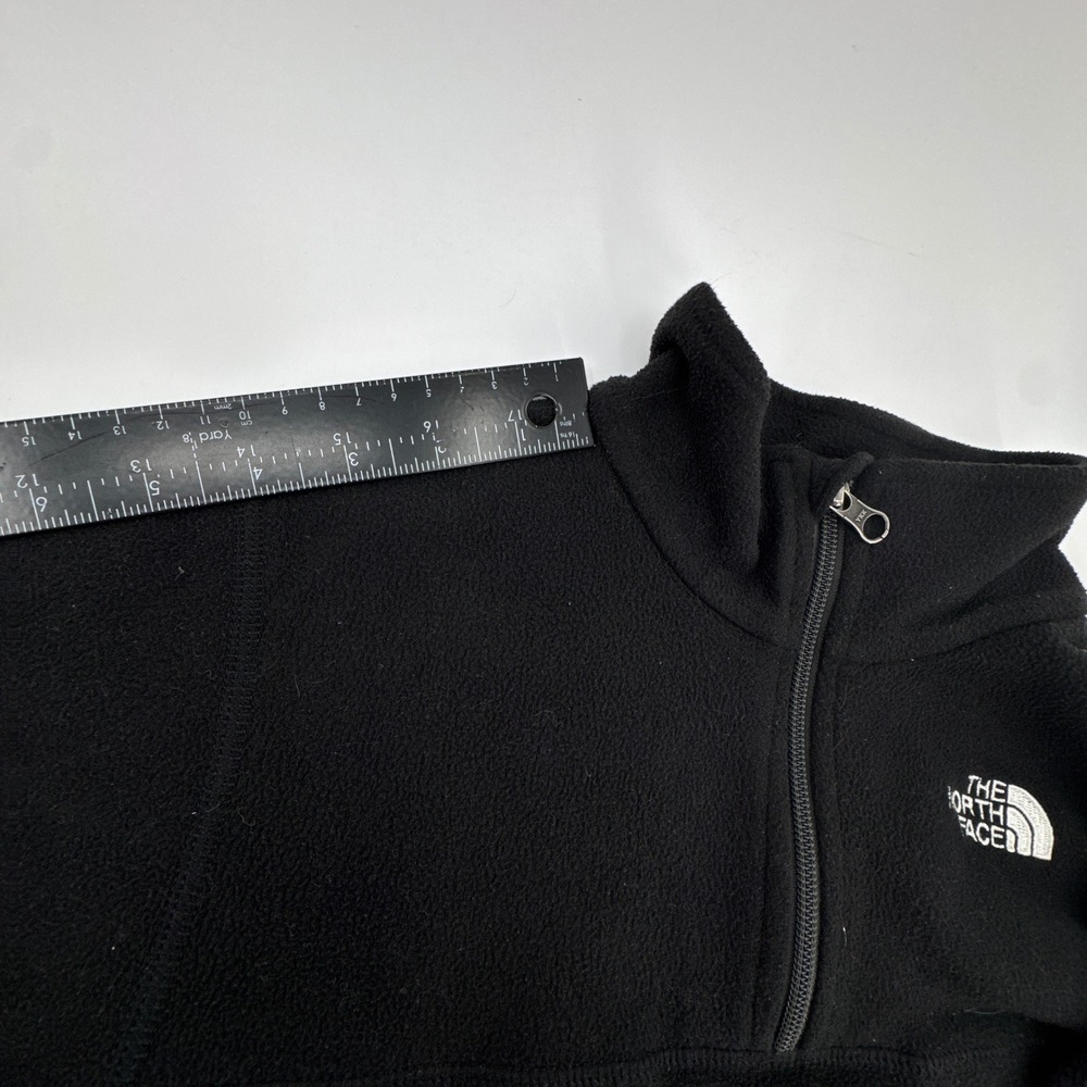 The North Face Glacier Fleece Sweater Boys Medium 10/12 Black Mock Neck 1/4 Zip - Picture 8 of 15